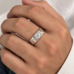 Majestic Line Lab Grown Diamond Men’s Ring worn on male model hand