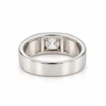 Majestic Line Lab Grown Diamond Men’s Ring white gold back and inner band view
