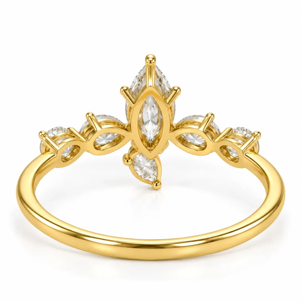 Meadow Marquise Lab Grown Diamond Ring | 18K Gold Ring - Image 3