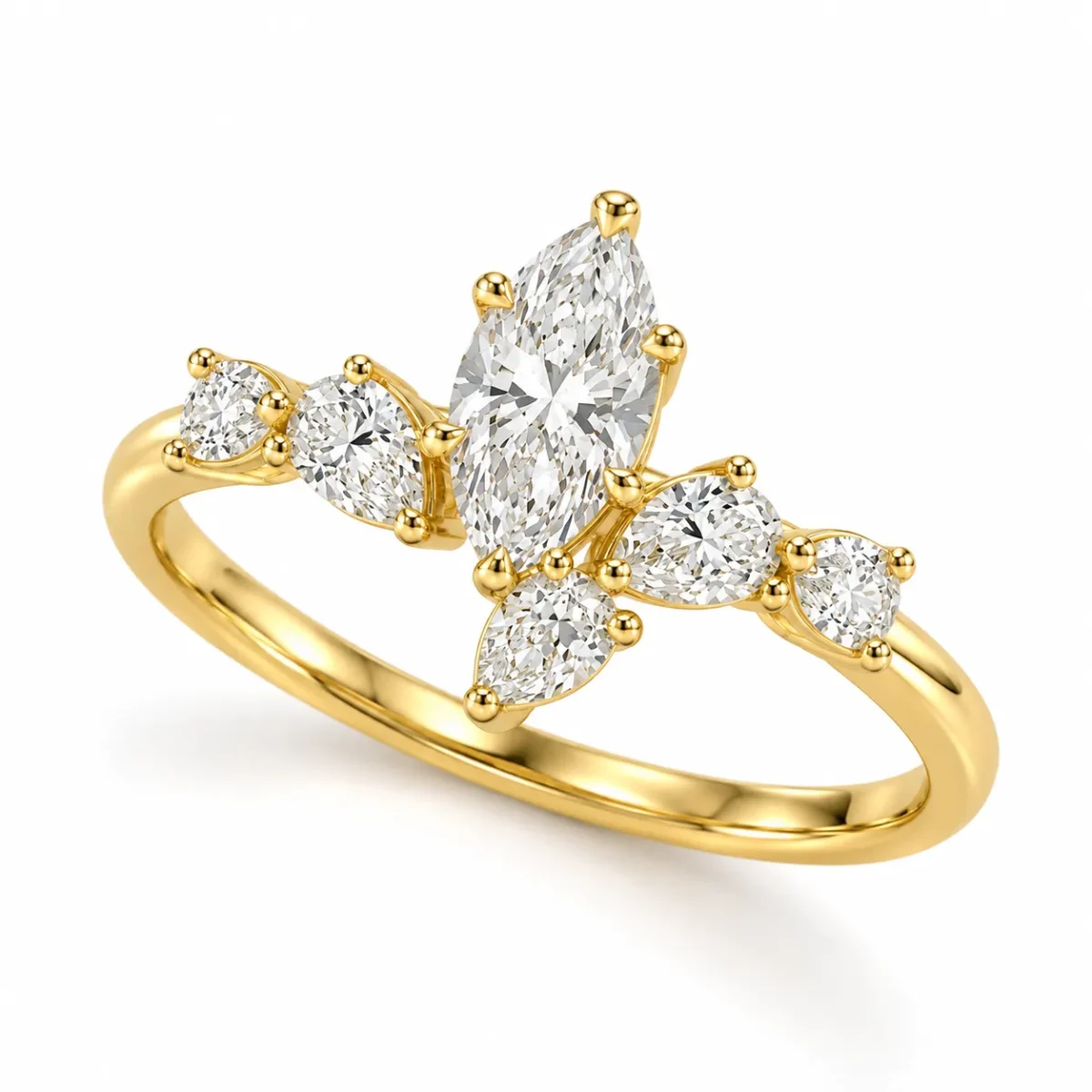 Meadow Marquise Lab Grown Diamond Ring | 18K Gold Ring - Image 2