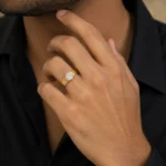 Men’s Gold Solitaire Diamond Ring | Lab Grown Diamond Ring - Image 7