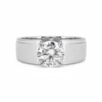 Men’s Gold Solitaire Diamond Ring | Lab Grown Diamond Ring - Image 3
