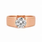 Men’s Gold Solitaire Diamond Ring | Lab Grown Diamond Ring - Image 2