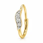 Nature Curve Lab Grown Diamond Nose Ring Side Angle