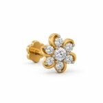 Lab Grown Diamond Daisy Nose Pin in 18K Gold - Image 2