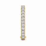 Sparkling Row Lab Grown Diamond Hoop Nose Ring Front View