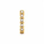 Radiant Five Stone Lab Grown Diamond Hoop Nose Ring Front View
