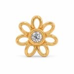 Sunpetal Lab Grown Diamond Nose Pin side view