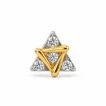 18k Trinity Spark Lab Grown Diamond Nose Pin - Image 3
