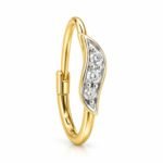 Nature Curve Lab Grown Diamond Nose Ring in Gold