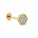 Hexa Spark Lab Grown Diamond Nose Pin in 18K Gold - Image 3