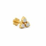 18k Gold Aurelia Trielle Lab Grown Diamond Nose Pin - Image 2