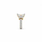 Butterfly lab grown diamond nose bali for women front view
