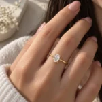 Oval Cut (0.50 Carat) Lab Grown Diamond Ring |18K Gold - Image 5