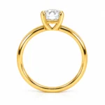 Oval Cut (0.50 Carat) Lab Grown Diamond Ring |18K Gold - Image 4