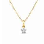 Stunning Solitaire Lab Grown Diamond Pendant in Gold for Women