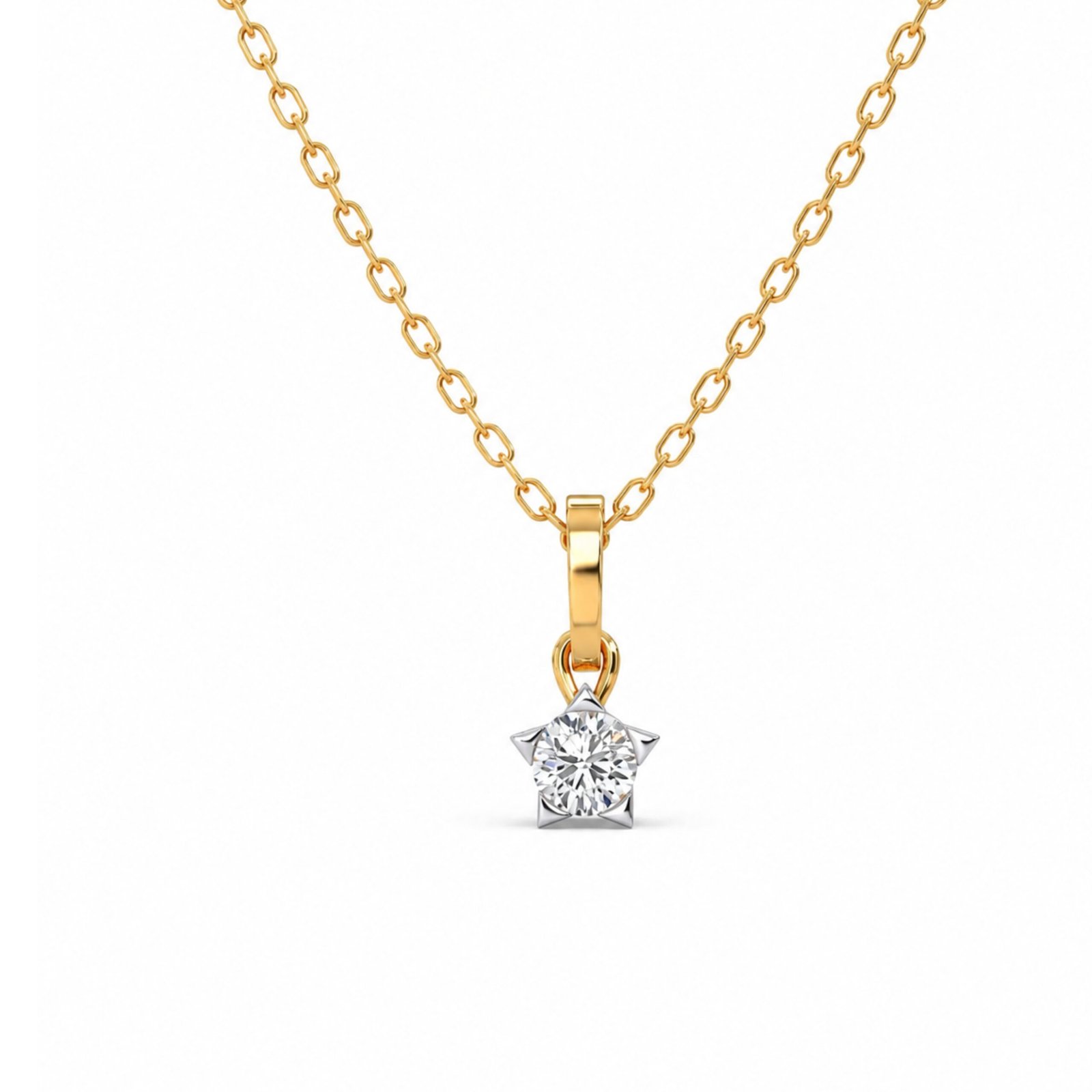 Solitaire Lab Grown Diamond Pendant in Gold for Women Stunning Solitaire Lab Grown Diamond Pendant in Gold for Women