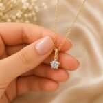 Beautiful Solitaire Lab Grown Diamond Pendant in 18k Gold for Women - Image 2