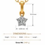 Beautiful Solitaire Lab Grown Diamond Pendant in 18k Gold for Women - Image 3