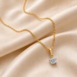 Beautiful Solitaire Lab Grown Diamond Pendant in 18k Gold for Women - Image 4