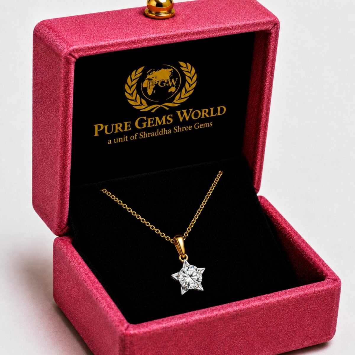 Beautiful Solitaire Lab Grown Diamond Pendant  in 18k Gold for Women - Image 5