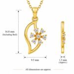 Floral Lab Grown Diamond Pendant in 18K Rose Gold for Women - Image 3