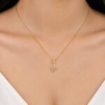 Floral Lab Grown Diamond Pendant in 18K Rose Gold for Women - Image 2