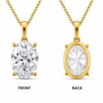 Oval Solitaire Pendant – Elegant Minimal Jewellery for Everyday Luxury - Image 3