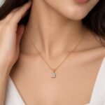 Elegant Asscher Cut Solitaire Lab Grown Diamond Pendant in Gold - Image 2