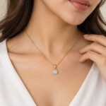 Cushion Cut Lab Grown Diamond Solitaire Pendant in Gold - Image 2