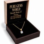 Cushion Cut Lab Grown Diamond Solitaire Pendant in Gold - Image 4