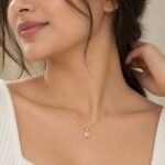 Princess Cut Lab Grown Diamond Solitaire Pendant in Gold - Image 2