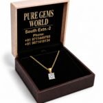 Princess Cut Lab Grown Diamond Solitaire Pendant in Gold - Image 4