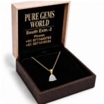 Trillion Cut Lab Grown Diamond Solitaire Pendant in Gold - Image 4