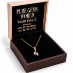 Elegant Princess & Pear Diamond Duo Pendant in 18k Gold for Women - Image 4