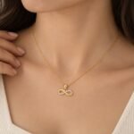 Elegant Infinity Lab Grown Lab Grown Diamond Pendant in 18k Gold for Women - Image 2