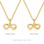 Elegant Infinity Lab Grown Lab Grown Diamond Pendant in 18k Gold for Women - Image 3
