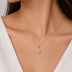Pear-Shaped Diamond Halo Pendant - Image 4