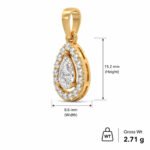Pear-Shaped Diamond Halo Pendant - Image 5
