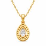Pear-Shaped Diamond Halo Pendant - Image 7