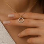 Circular Diamond Pendant for Women - Image 4