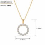 Circular Diamond Pendant for Women - Image 5