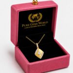 Pear Lab Grown Diamond Pendant in 18k Gold – Elegant Geometric Design for Women - Image 7