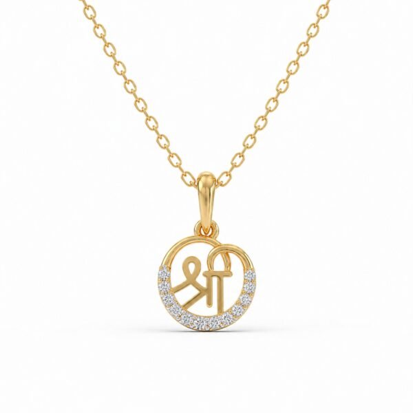 Stunning Shree Lab Grown Diamond Pendant in 18K Gold for Women