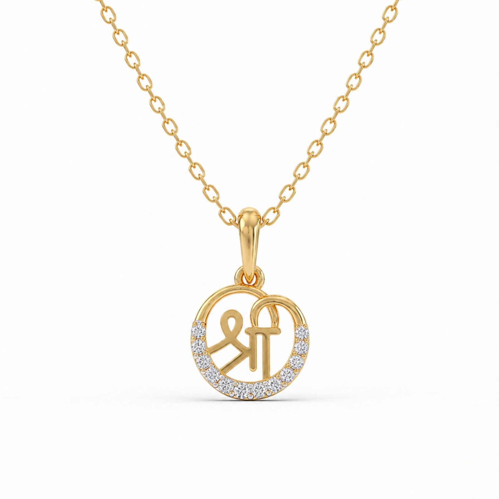 Shree Lab Grown Diamond Pendant in 18K Gold Stunning Shree Lab Grown Diamond Pendant in 18K Gold for Women