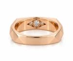 Back view of Prism Eye Lab Grown Diamond Men’s Ring in rose gold showing inner diamond setting