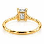 Elegant 18K Gold Radiant Cut Lab Grown Diamond Ring - Image 2