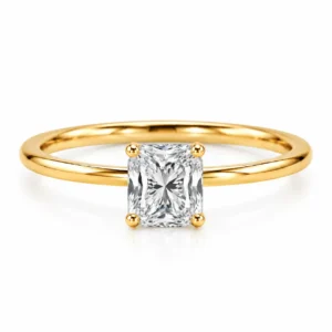 Radiant Cut Lab Grown Diamond Ring featuring a brilliant radiant-cut lab grown diamond with exceptional sparkle in an elegant fine jewellery setting.