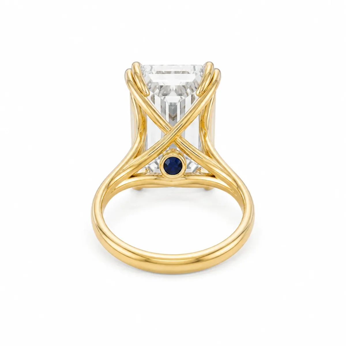 Regal Emerald Solitaire Lab Grown Diamond Ring | 18K Gold Ring - Image 5