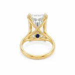 Regal Emerald Solitaire Lab Grown Diamond Ring | 18K Gold Ring - Image 5
